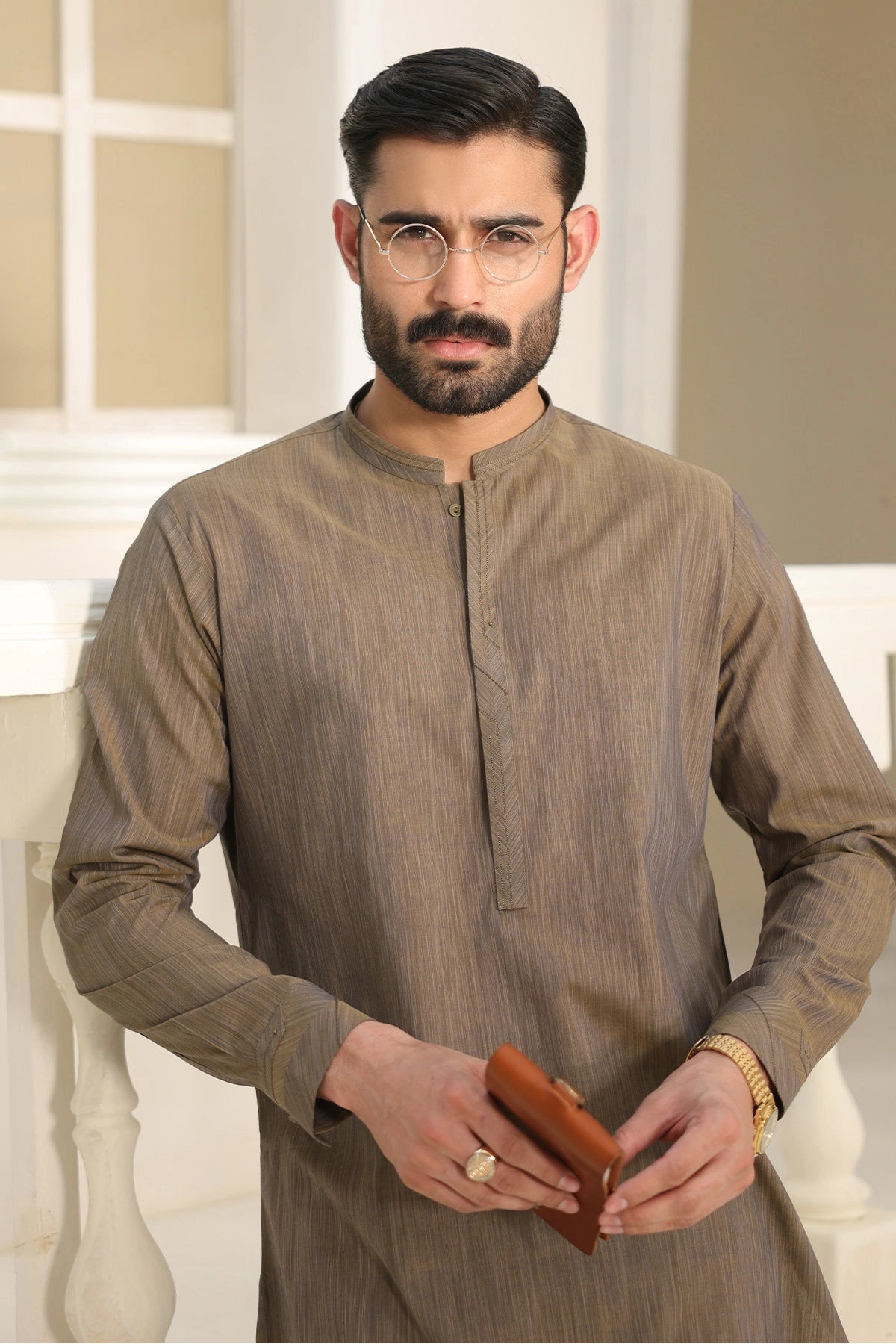 Cotton Kurta With Pants - 1825