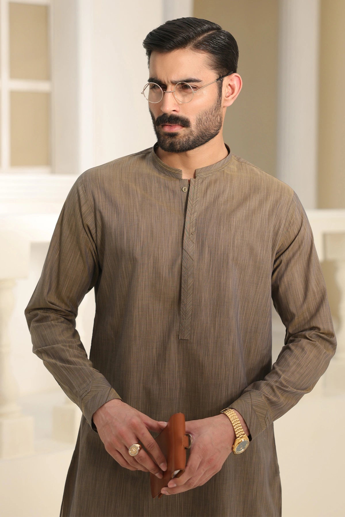 Cotton Kurta With Pants - 1825