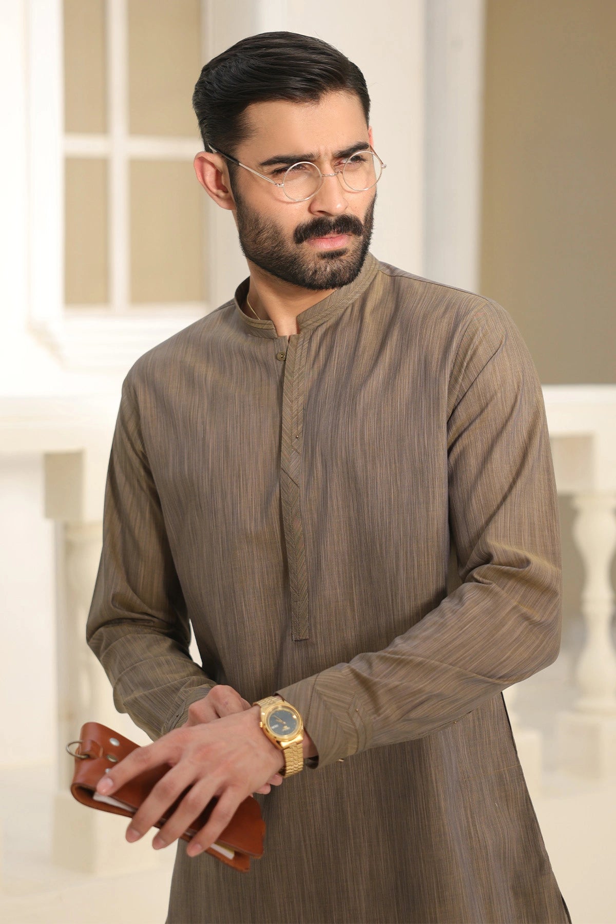 Cotton Kurta With Pants - 1825