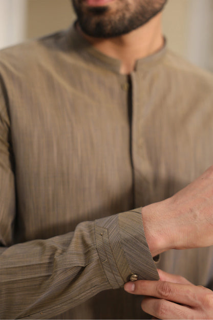 Cotton Kurta With Pants - 1825