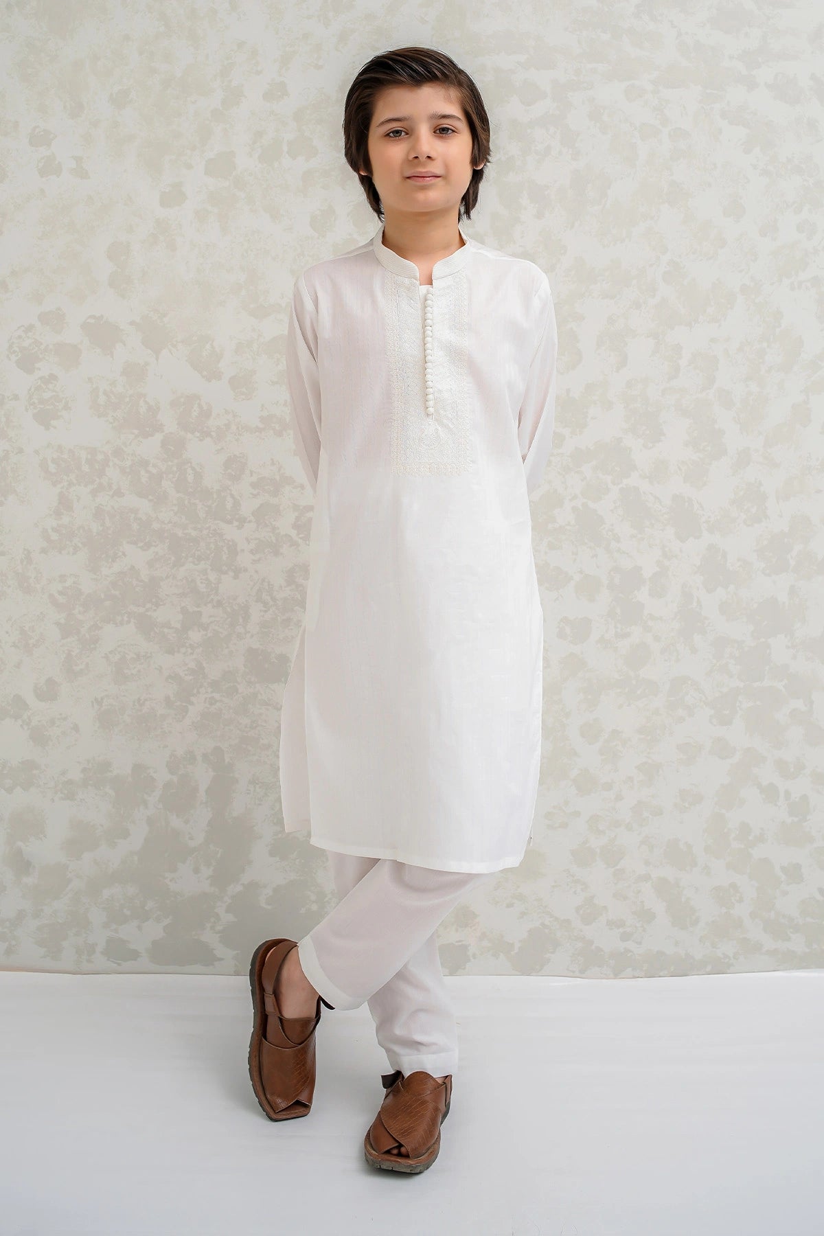 Off White Kurta Pajama for Boys