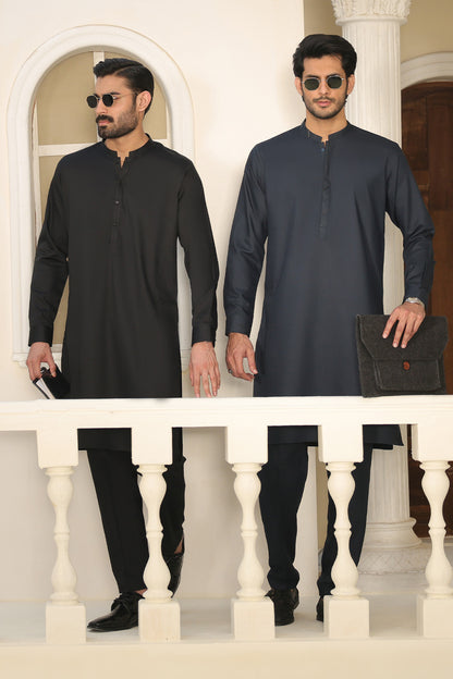 Cotton Black Kurta Pants - 1813