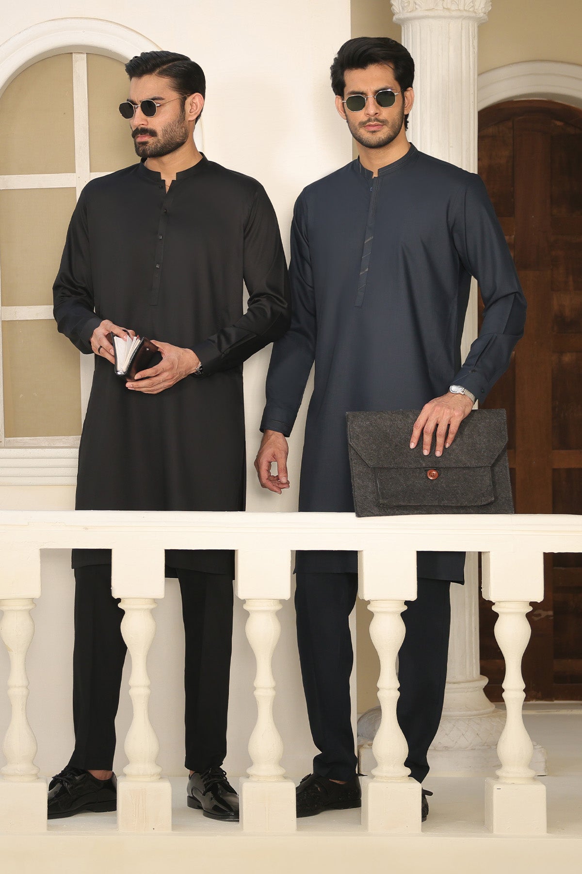 Cotton Black Kurta Pants - 1813