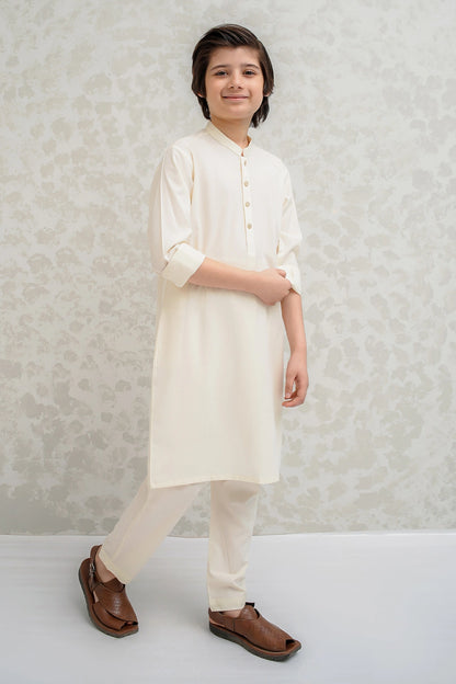 Boys Cream Kurta Pajama