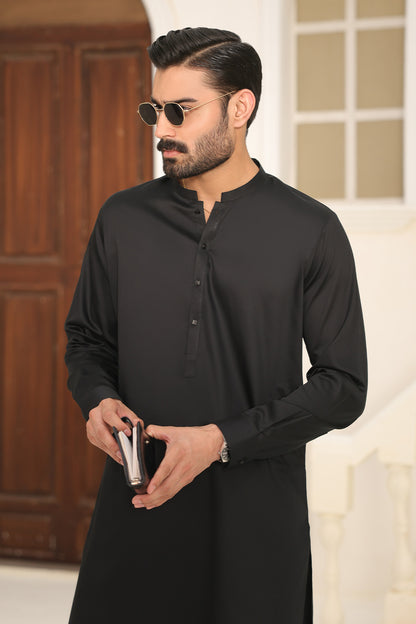 Cotton Black Kurta Pants - 1813