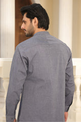 Blue Cotton Kurta with Pants for Men