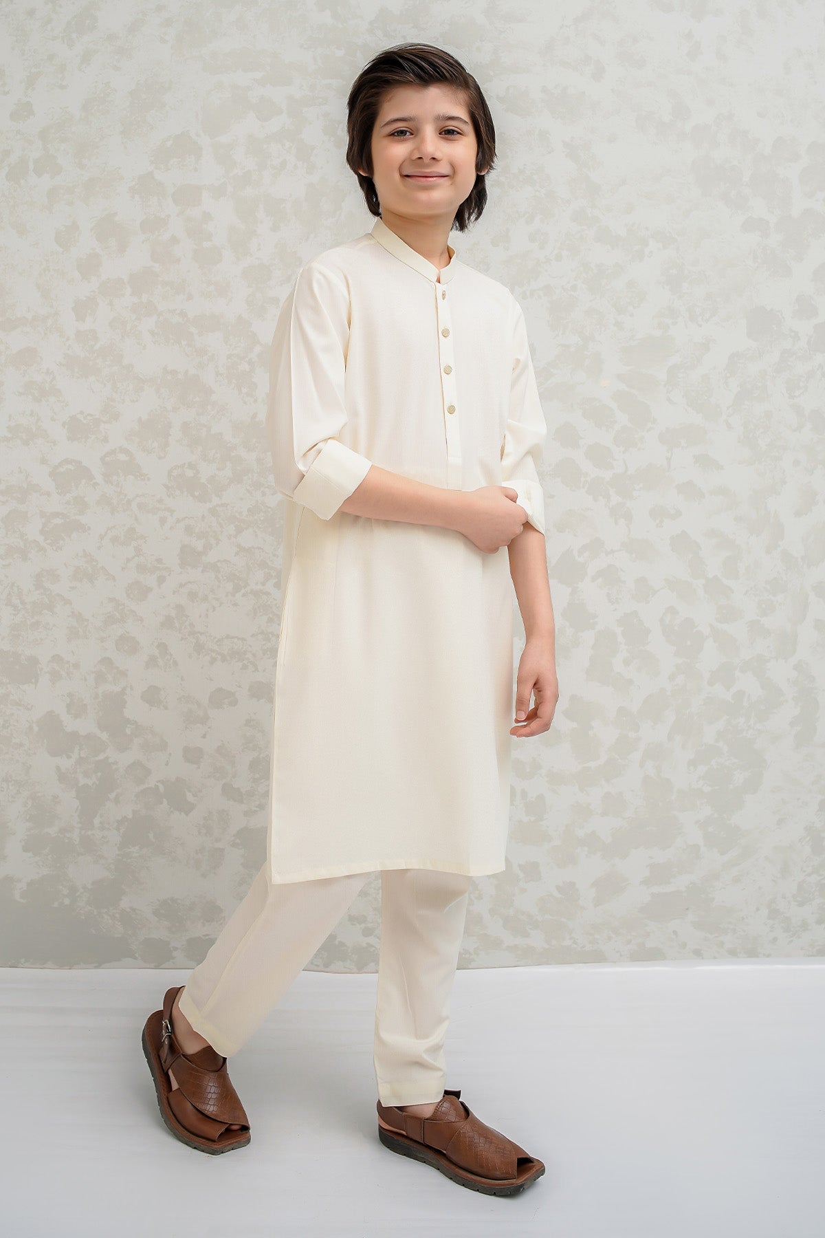 Boys Cream Kurta Pajama - B623