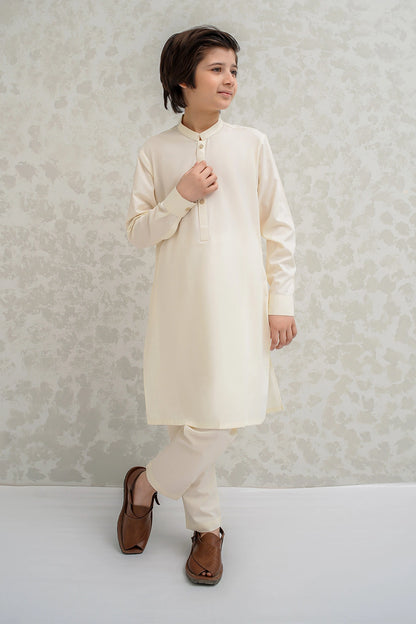 Boys Cream Kurta Pajama