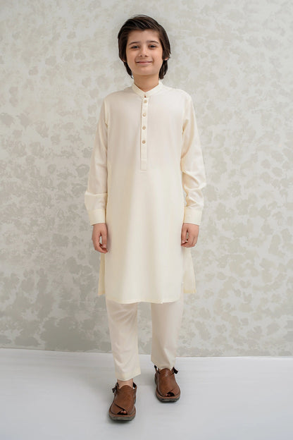 Boys Cream Kurta Pajama