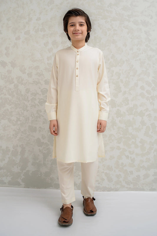 Boys Cream Kurta Pajama