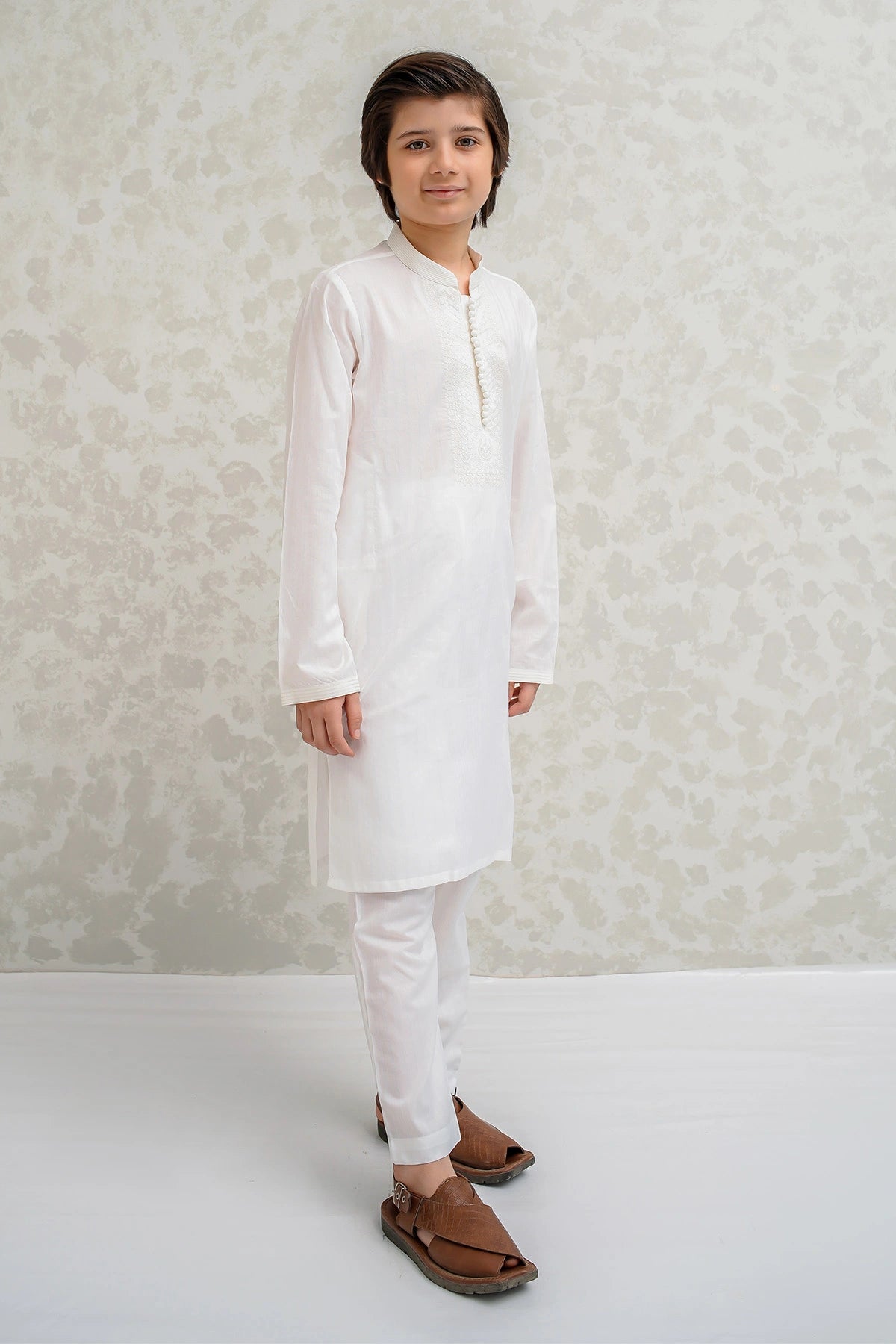 Off White Kurta Pajama for Boys