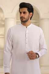 Cotton White Kurta & Pants for Men