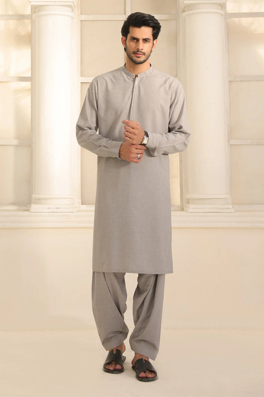 Grey Kurta Shalwar for Men