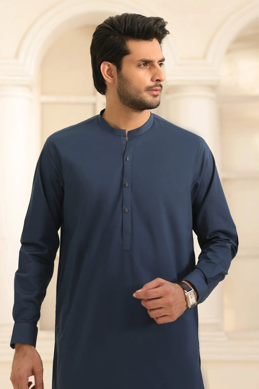 Mens Royal Blue Kurta with Pants