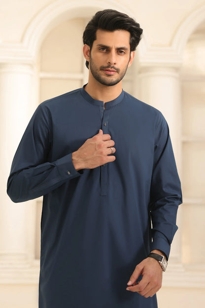 Mens Royal Blue Kurta with Pants