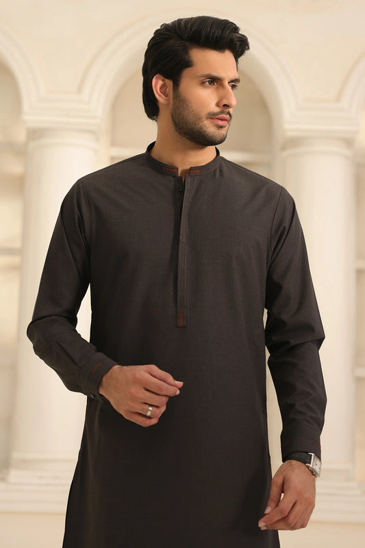 Black Kurta with Pants for Men