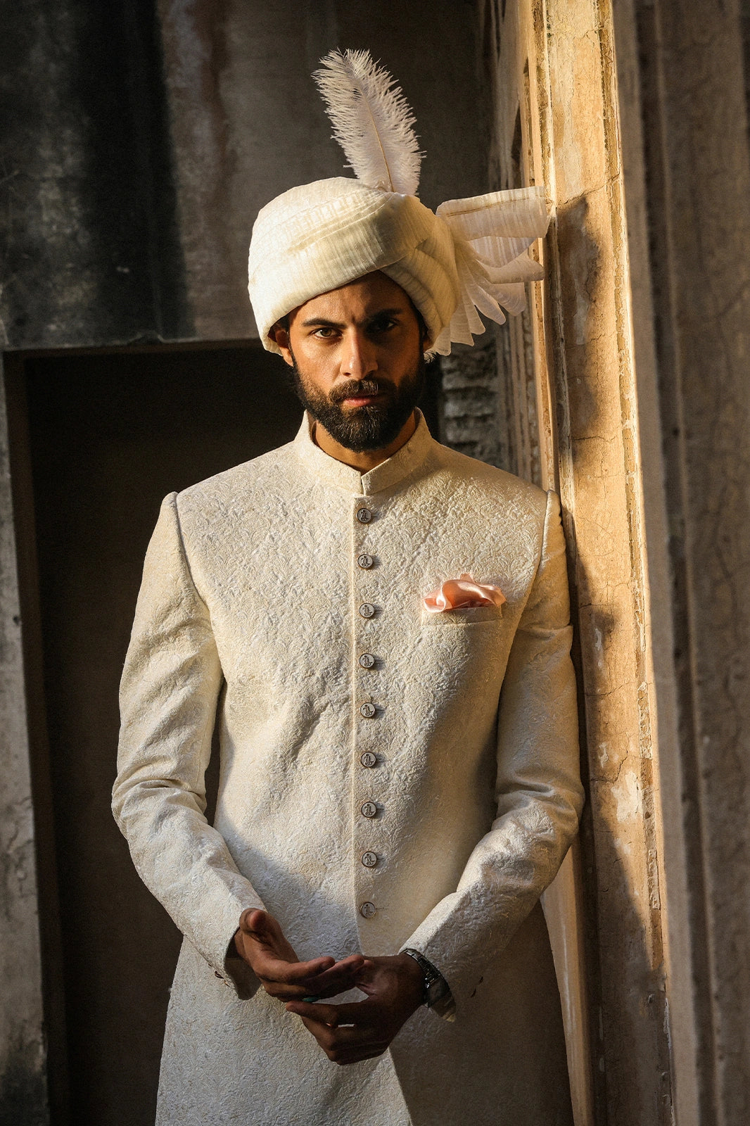 Self Embroidered Sherwani for Men