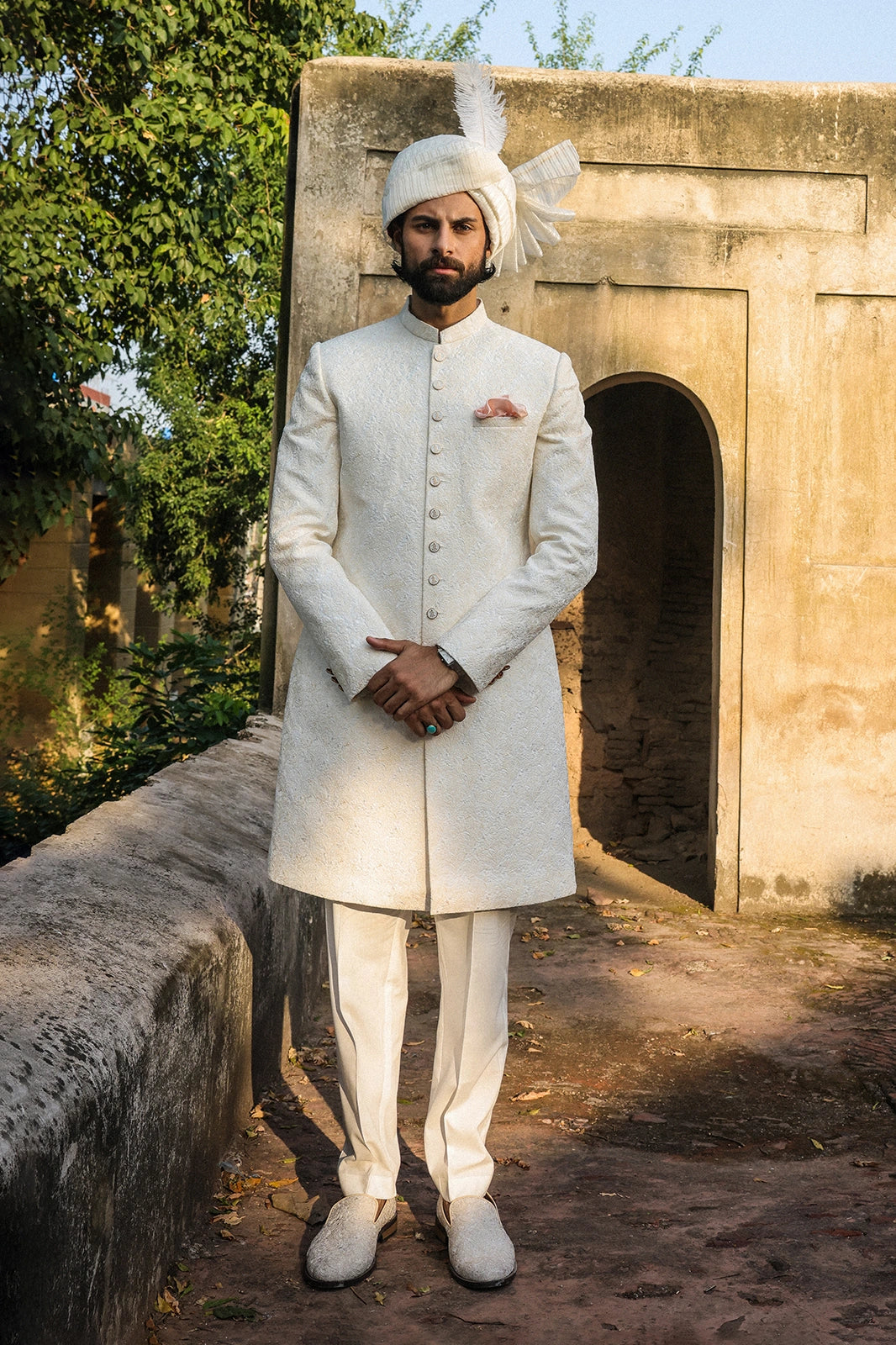 Self Embroidered Sherwani for Men