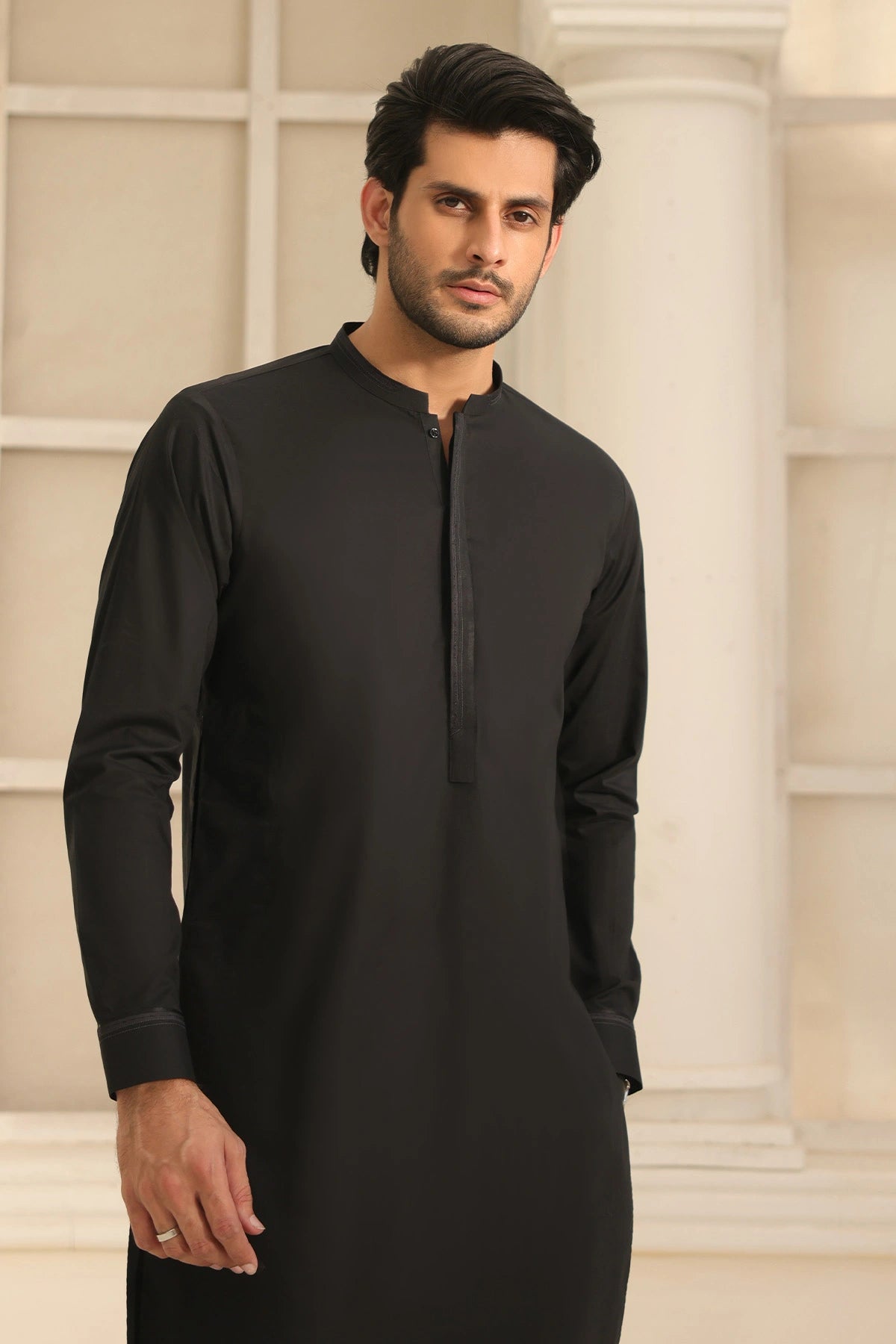 Cotton Black Kurta Pant for Men