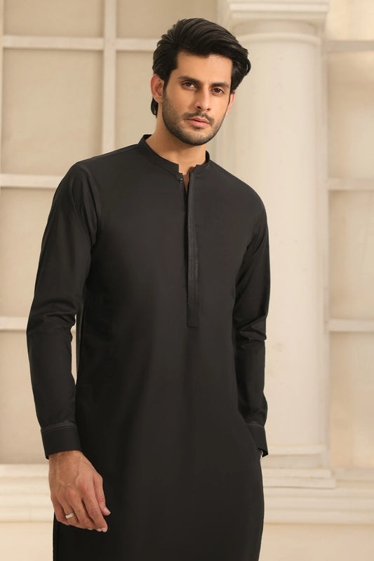 Cotton Black Kurta Pant for Men