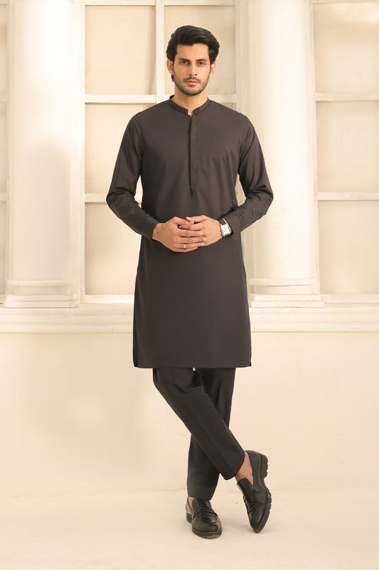 Black Kurta With Pants - 1809