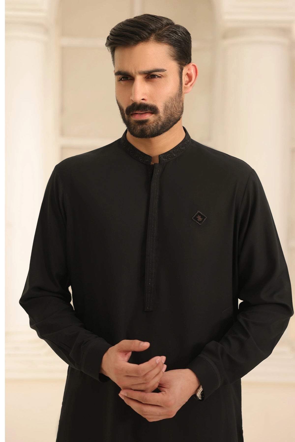 Mens Black Kurta with Pants