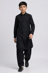 Boys Black Shalwar Kameez B-673