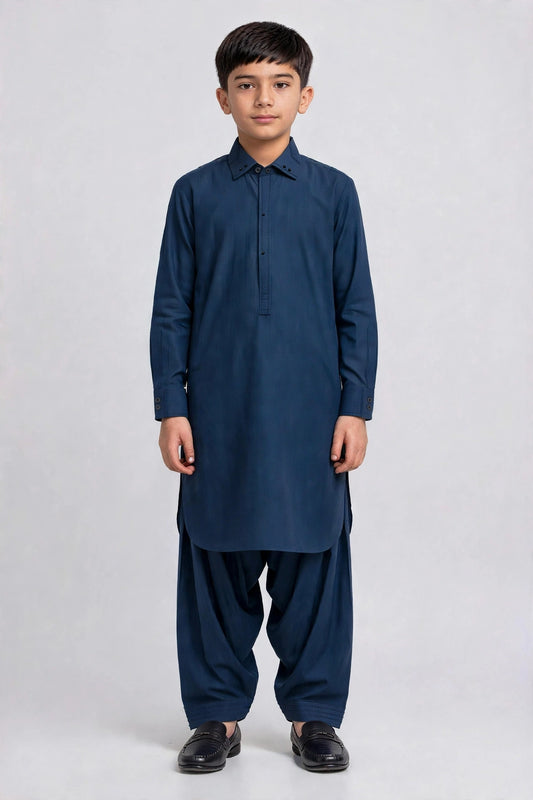 Boys R-Blue Shalwar Kameez B-673
