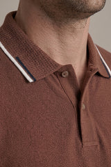 JACQUARD COLLAR WITH DOUBLE TIPPING GPT-009
