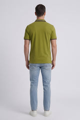 JACQUARD COLLAR WITH DOUBLE TIPPING GPT-009