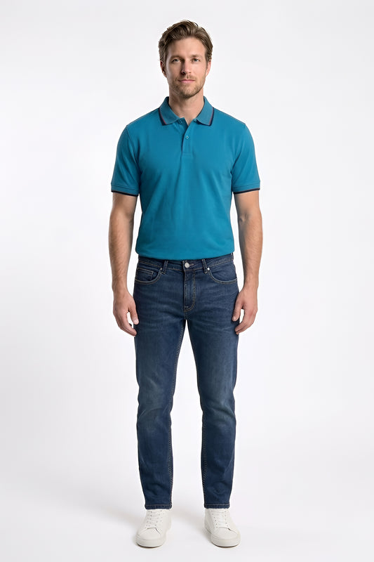 JACQUARD COLLAR WITH DOUBLE TIPPING GPT-009