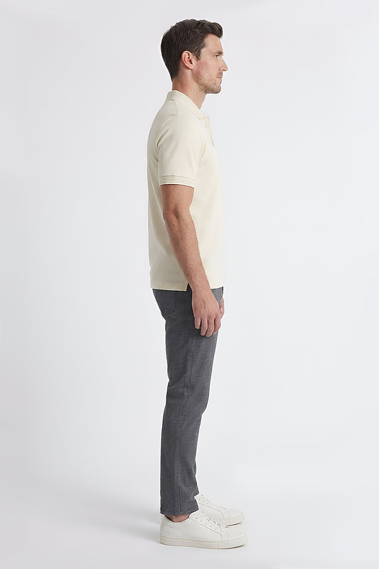 Jacquard polo with jacquard self lining collar GPT-008