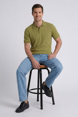 Jacquard polo with jacquard self lining collar GPT-008