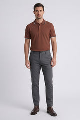 JACQUARD COLLAR WITH DOUBLE TIPPING GPT-009
