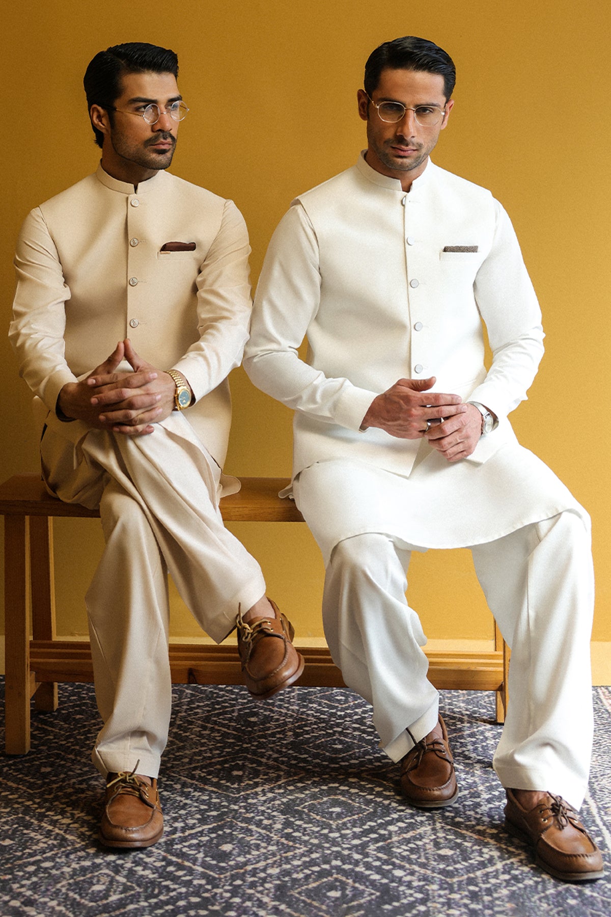 Men's Kurta Shalwar with Waistcoat - 1888