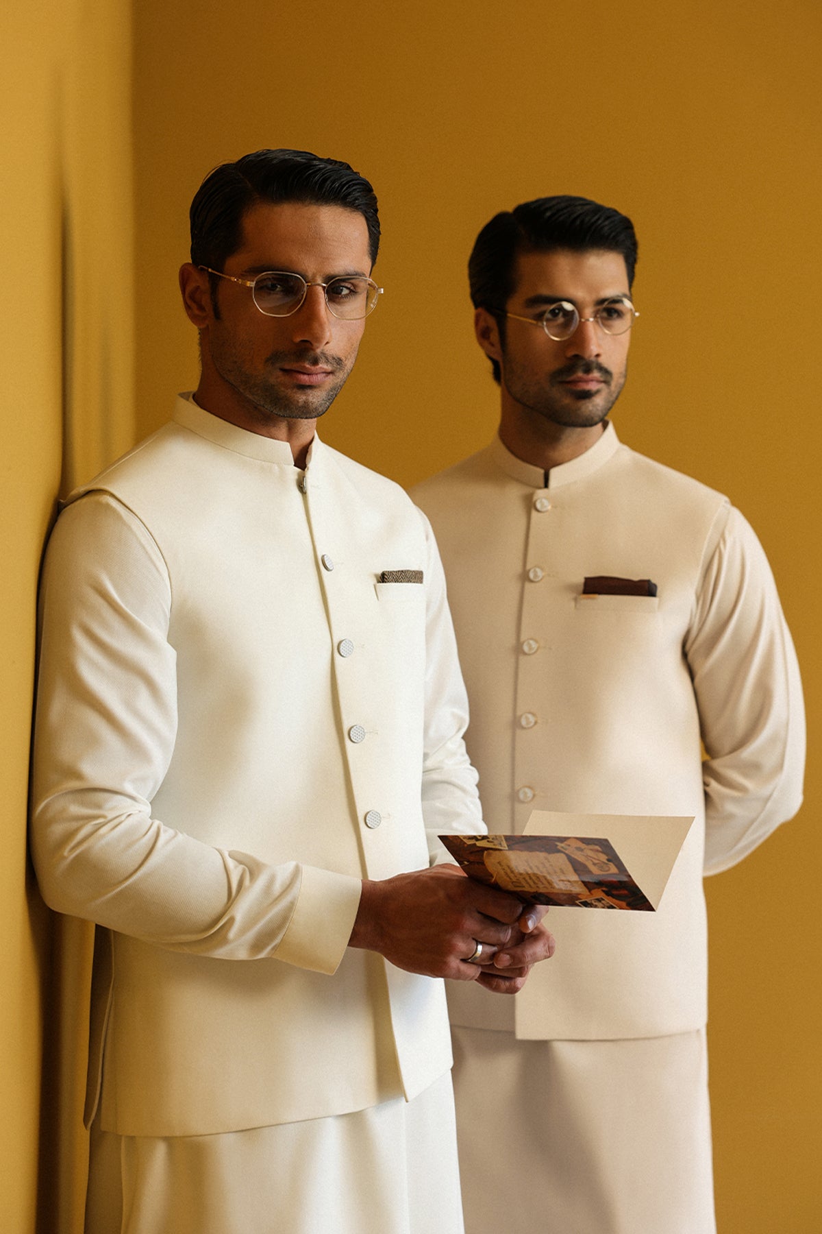 Men's Kurta Shalwar with Waistcoat - 1888